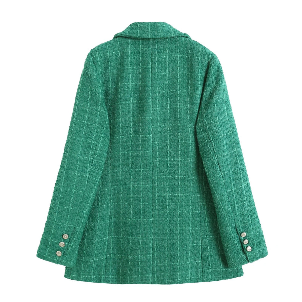 בלייזר בוקלה ורוד עם כפתורים מוזהבים