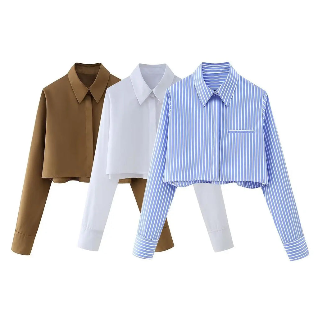 חולצה מכופתרת קצרה עם כיס